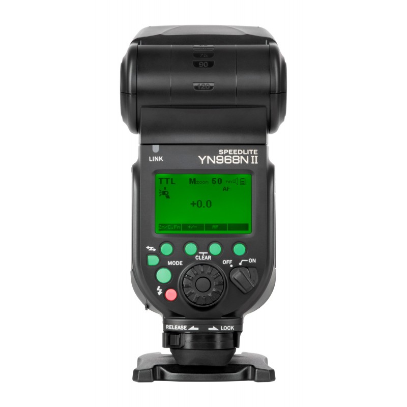 Lampa błyskowa Yongnuo YN968N II do Nikon tył panel sterowania LCD